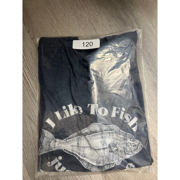 Men's I Like to Fish Just for the Halibut T-Shirt Funny Fishing Lover Graphic XL - Picture 3 of 3